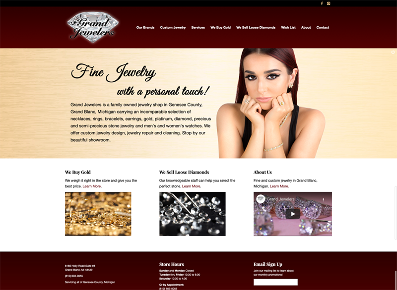Grand Jewelers Grand Blanc home pae