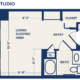 Fairmont of Northville studio floor plan