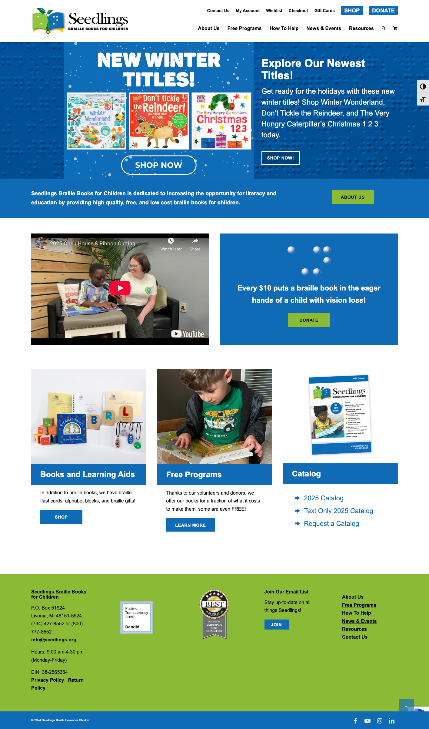 Seedlings website screenshot