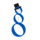Olsman Law snowman illustration made from stacked Os