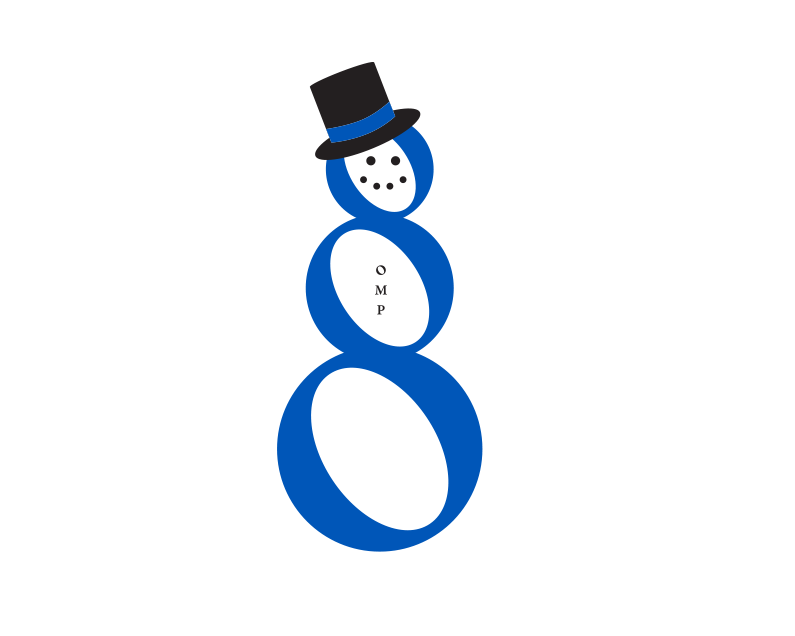 Olsman Law snowman illustration made from stacked Os